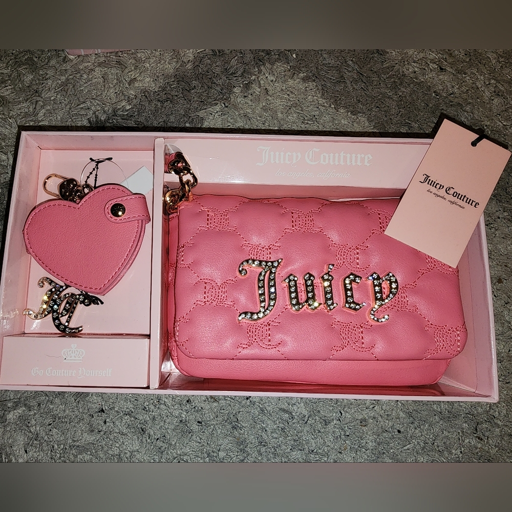 Juicy Couture Pink Quilted Shoulder Bag